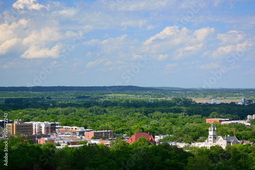 Fotografie Buildings of Downtown Lawrence in Douglas County, Kansas