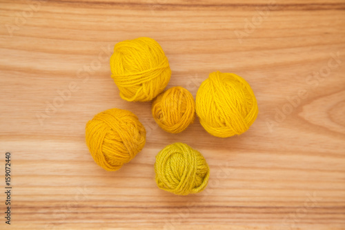 A beautiful yarn balls in vibrant colorful tones