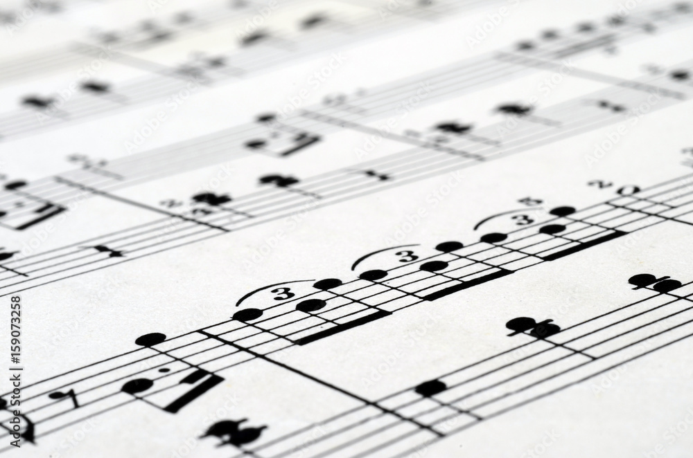 Fototapeta premium Music notes score background