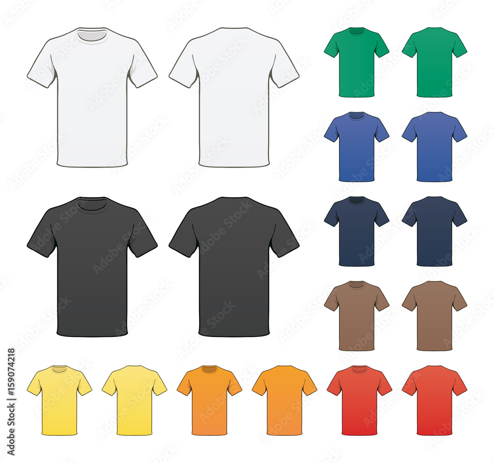 Naklejka premium Blank Colored T-shirt template