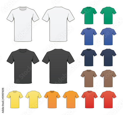 Blank Colored T-shirt template