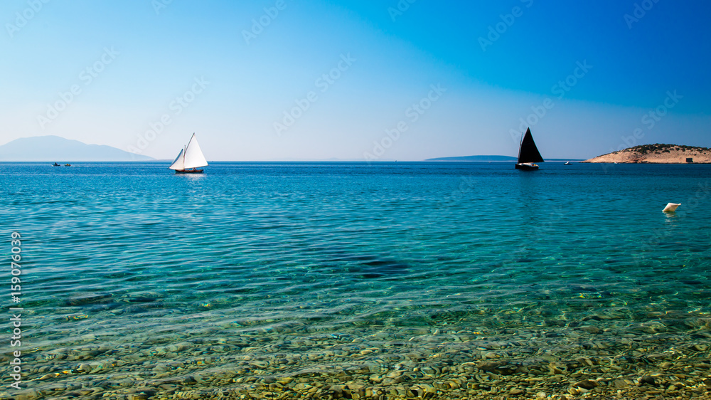 Fototapeta premium regatta in a bay in Croatia