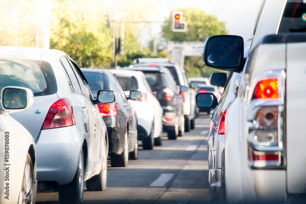 cars in traffic jam