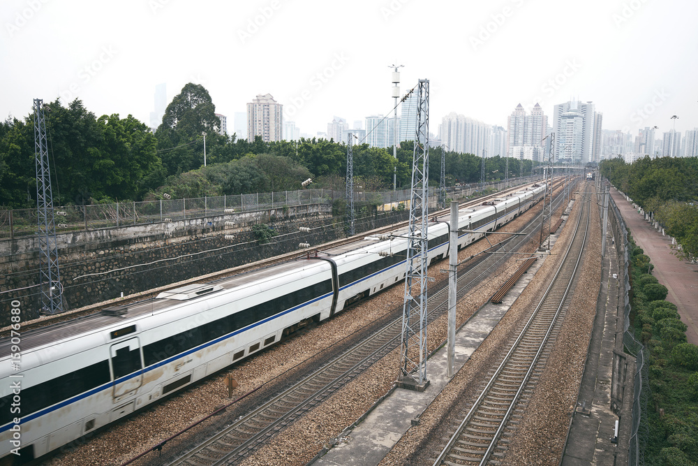 Fototapeta premium Train on the railway