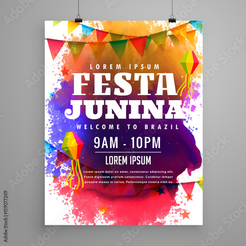 festa junina invitation flyer template design