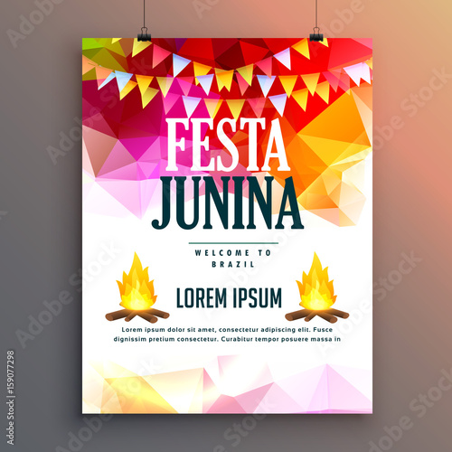 festa junina celebration party poster design background