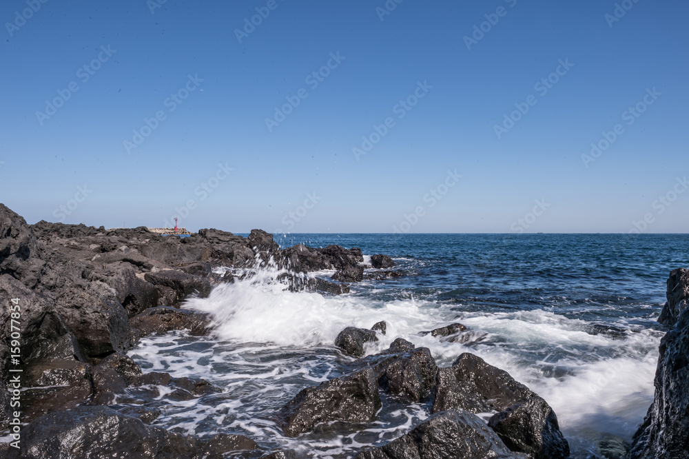 South Korea's Jeju Island beach scenery South Korea's Jeju Island beach scenery