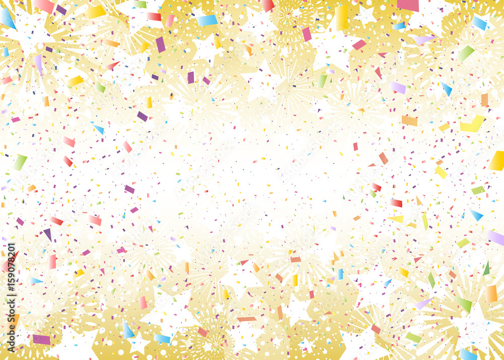 紙吹雪 花火 星 背景 Stock Vector Adobe Stock