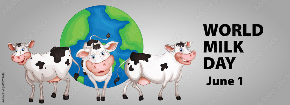 Poster design for world milk day