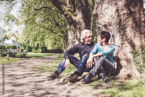 Senior Couple Resting In A Park, Tuebingen © nullplus