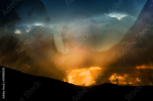 Angel of Death or other ghostly shadow in the sky