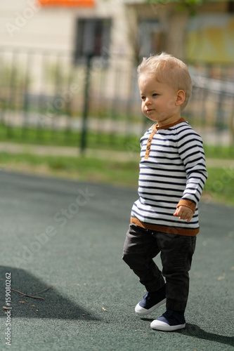 One year old baby boy toddler at playground © haveseen