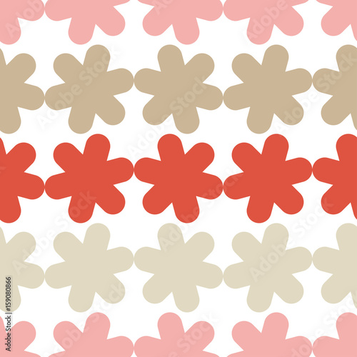 Seamless background with decorative snowflakes. Flat design. Textile rapport.  