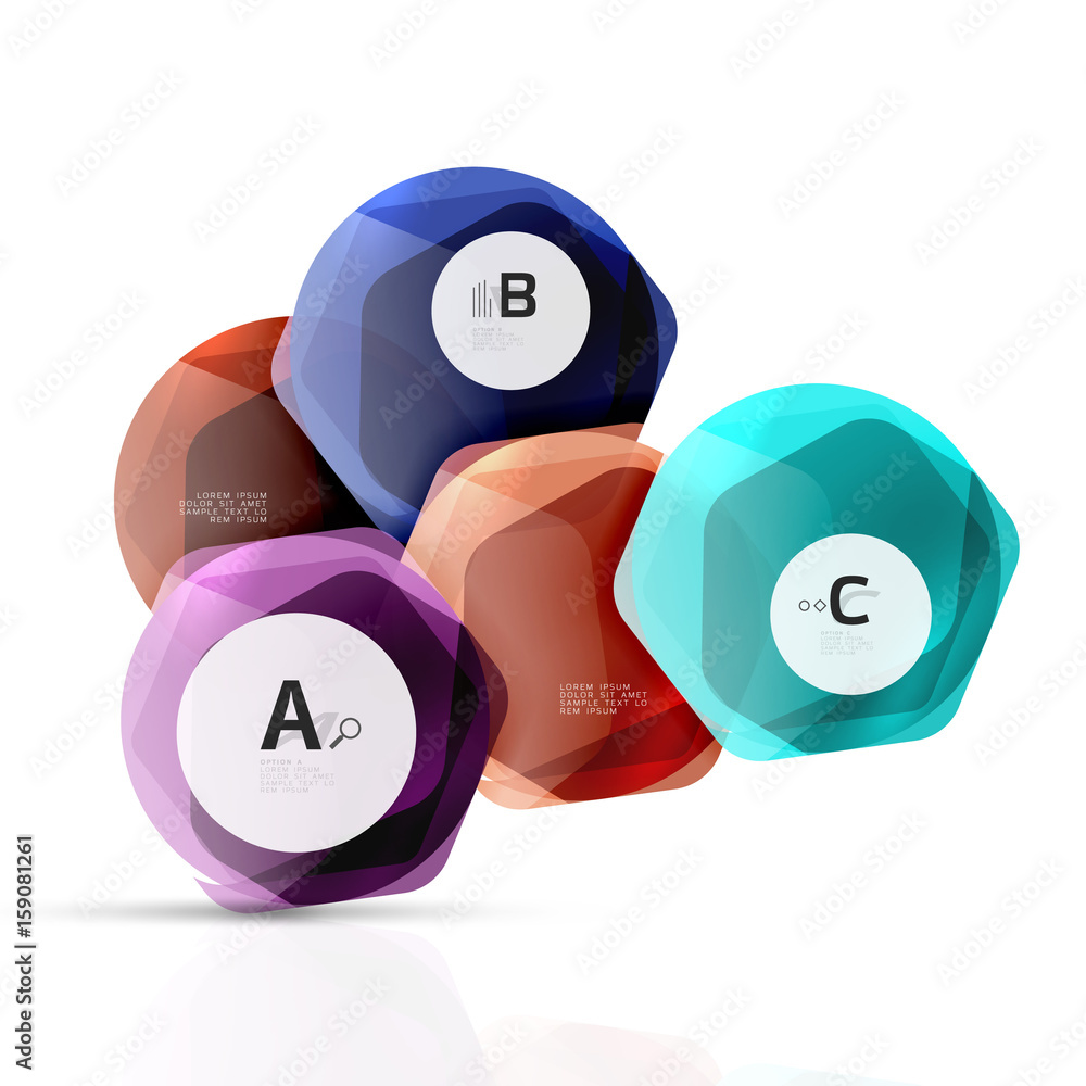 Abstract geometrical hexagon banner Abstract geometrical hexagon banner