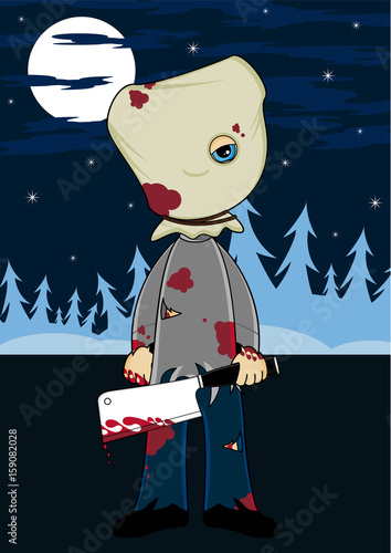 Cartoon Halloween Serial Killer
