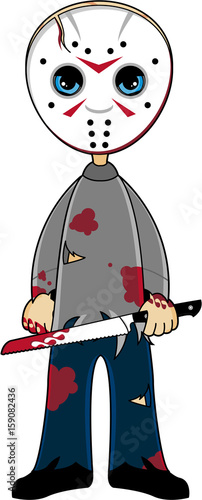 Cartoon Halloween Serial Killer