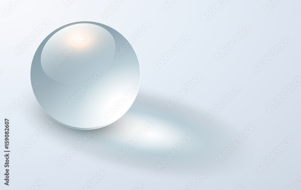 Fototapeta premium Background with transparent sphere