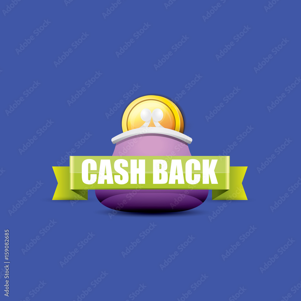 vector cash back icon with coins and wallet vector cash back icon with coins and wallet