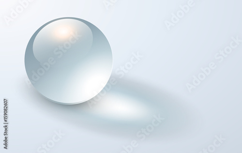 Background with transparent sphere