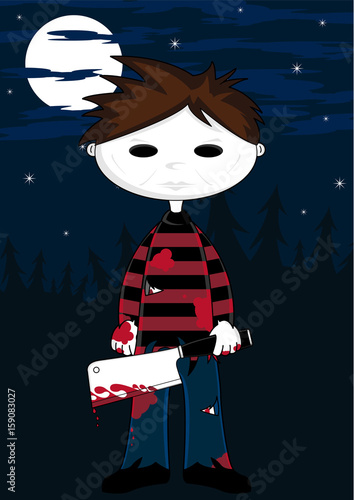 Cartoon Halloween Serial Killer
