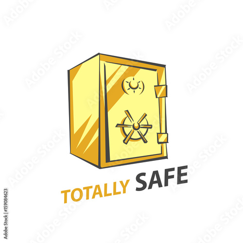 Cartoon safe vector illustration, isolated on white