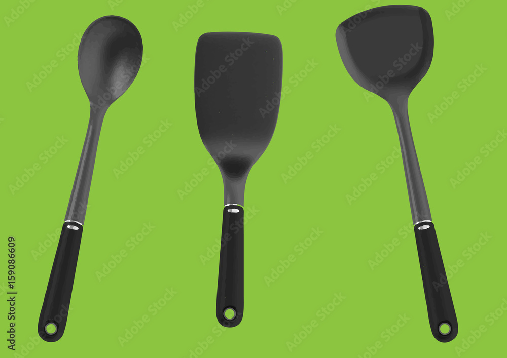 vector set of realistic images of kitchen tools vector set of realistic images of kitchen tools
