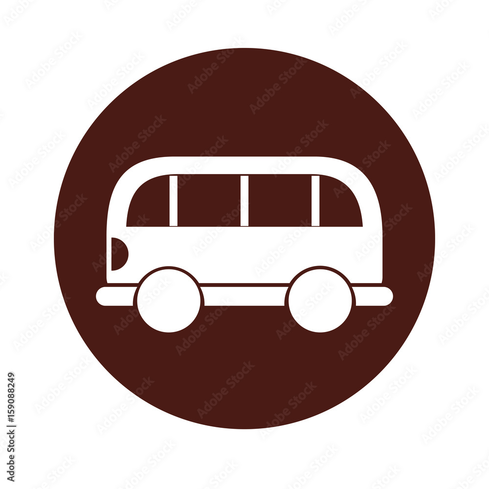 round icon brown car cartoon vector graphic design round icon brown car cartoon vector graphic design