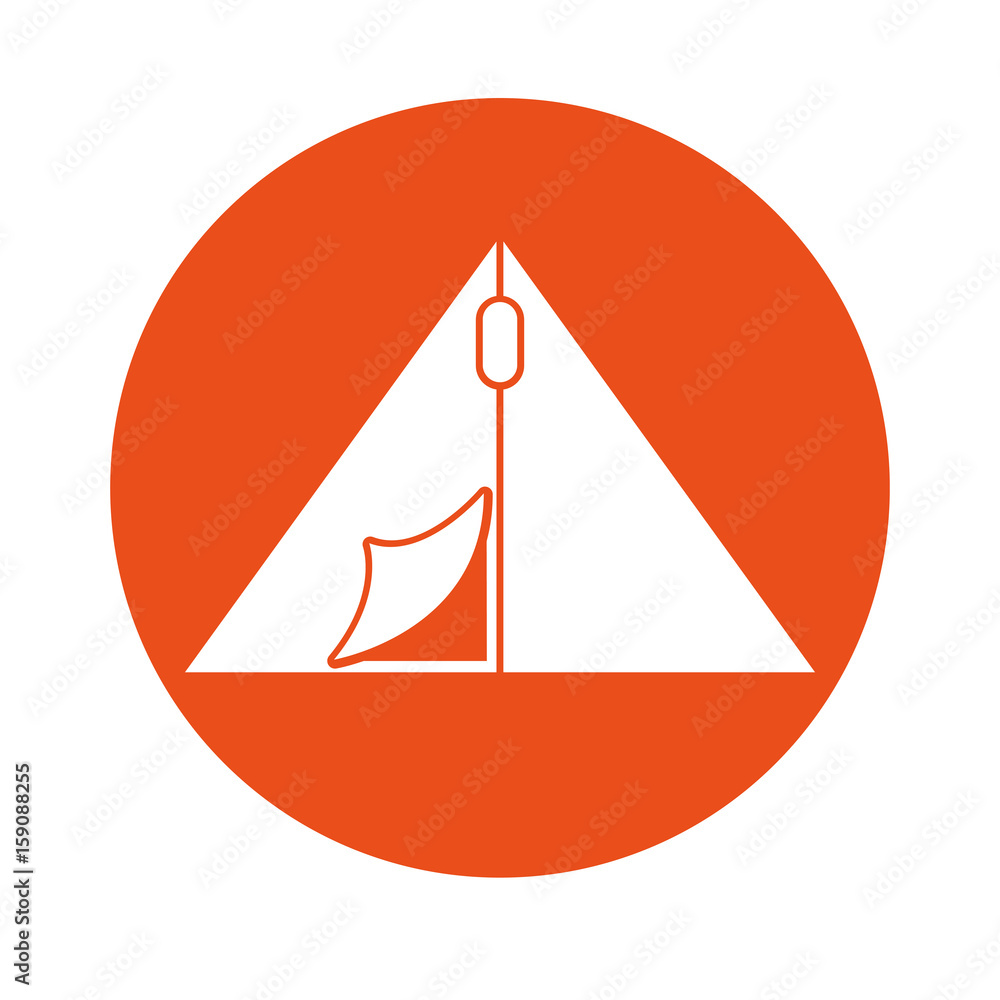 round icon cute orange camping tent cartoon vectoer graphic design round icon cute orange camping tent cartoon vectoer graphic design