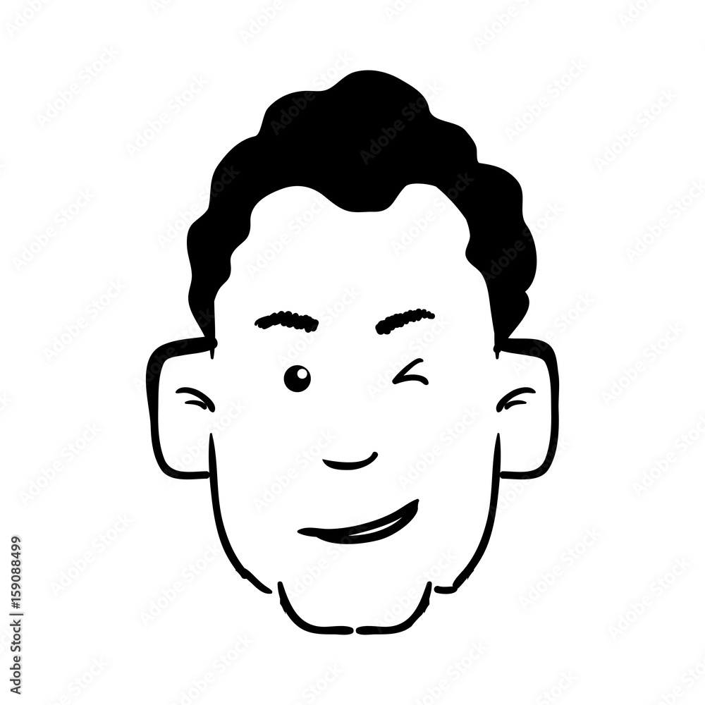 Guy face cartoon icon vector illustration graphic design Guy face cartoon icon vector illustration graphic design