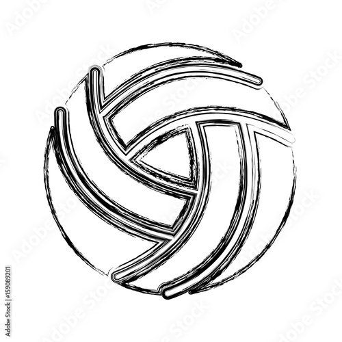 sketch draw volley ball cartoon vector graphic design