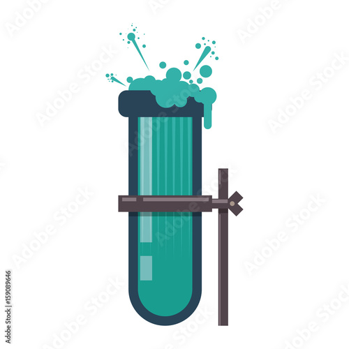 Chemistry flask lab icon vector illustration graphic design