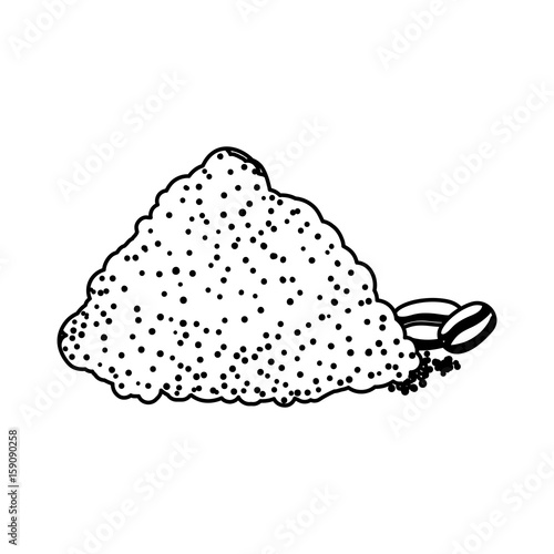 Instant coffee powder icon vector illustration graphic design