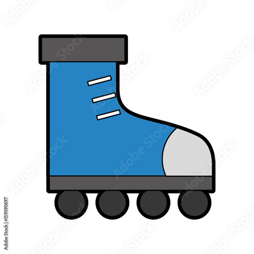 cute ice skate cartoon vector graphic design