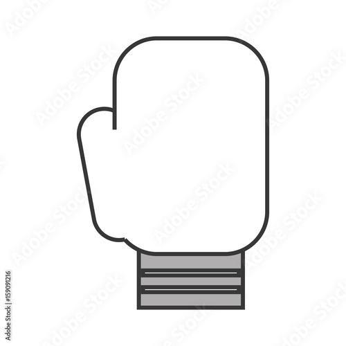 cute grey Boxin glove cartoon vector graphic design