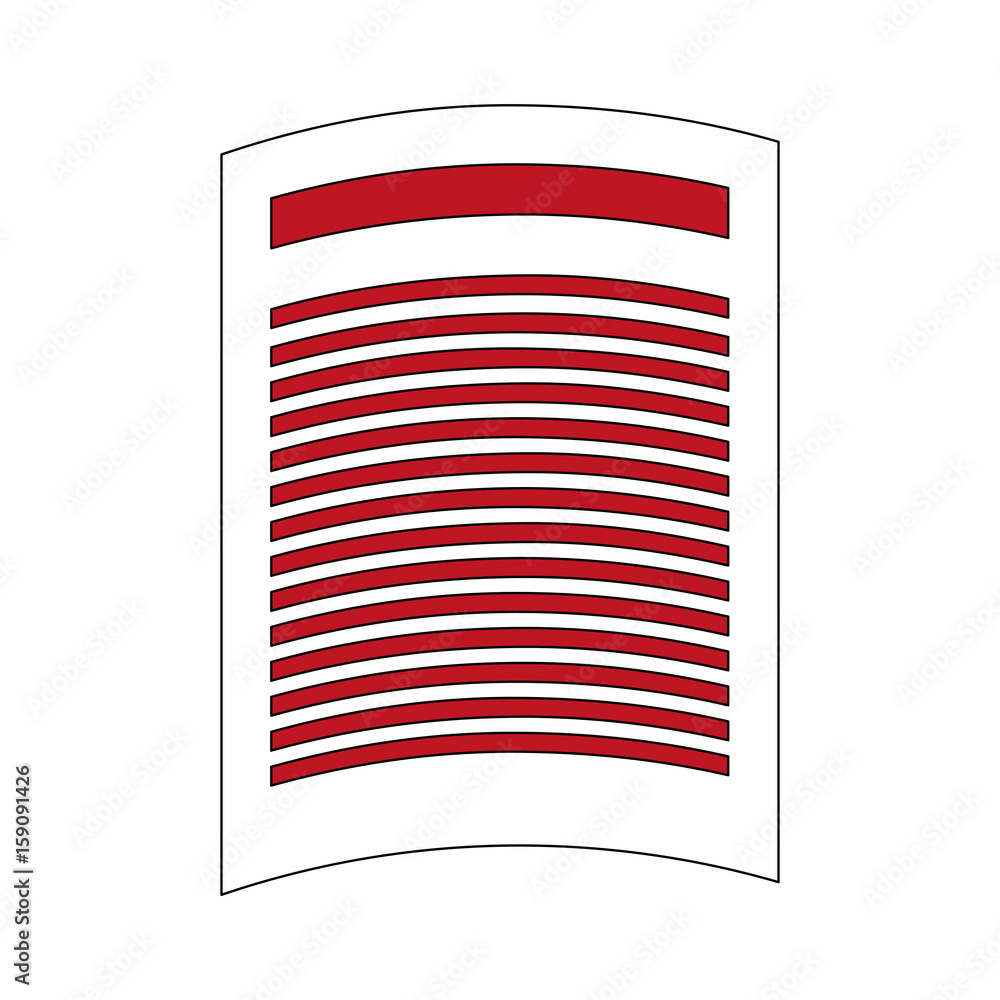 Flat line document over white background vector illustration Flat line document over white background vector illustration