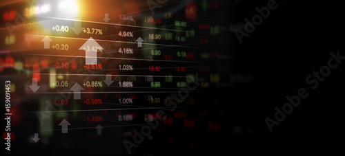 Business concept of stock market background design photo