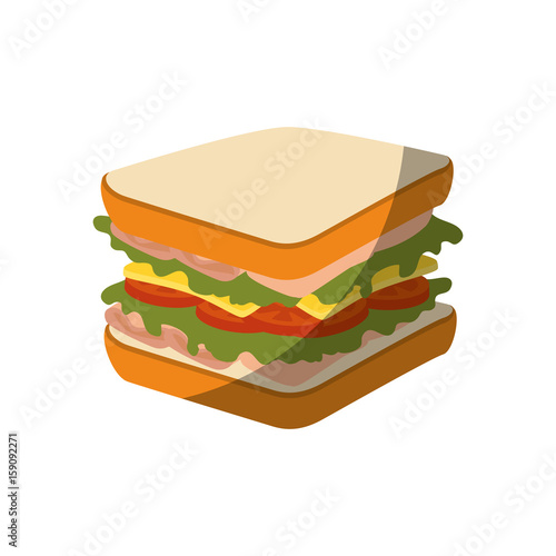 sandwich icon over white background vector illustration