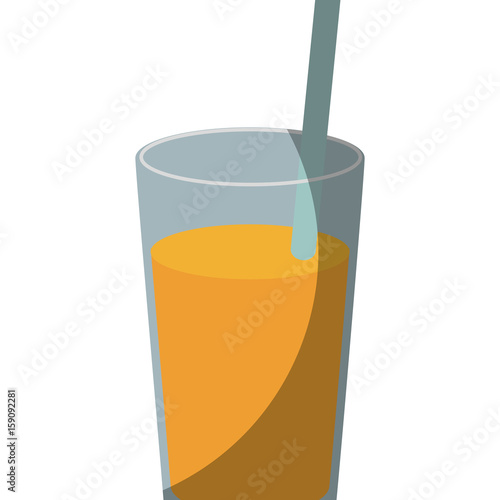 orange juice icon over white background vector illustration