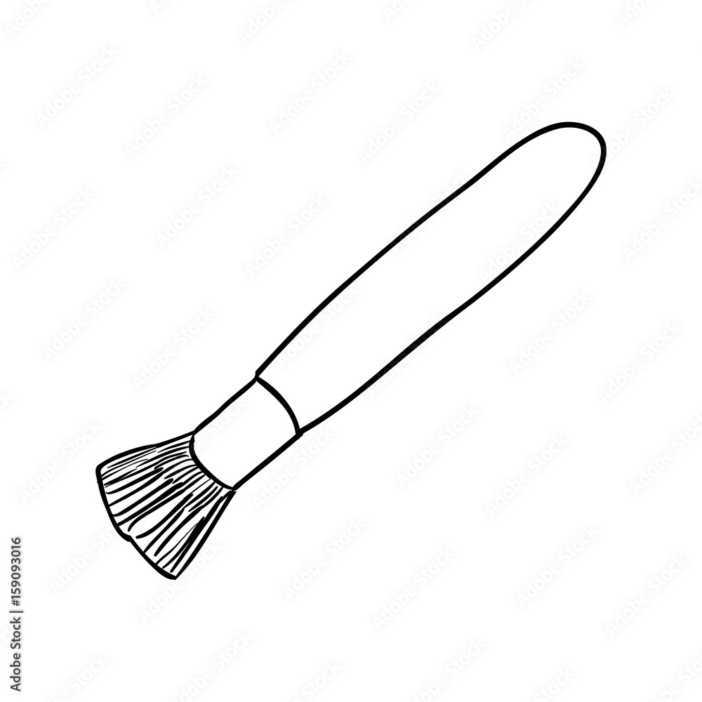 Fototapeta premium Brush paint doodle draw icon vector illustration graphic design