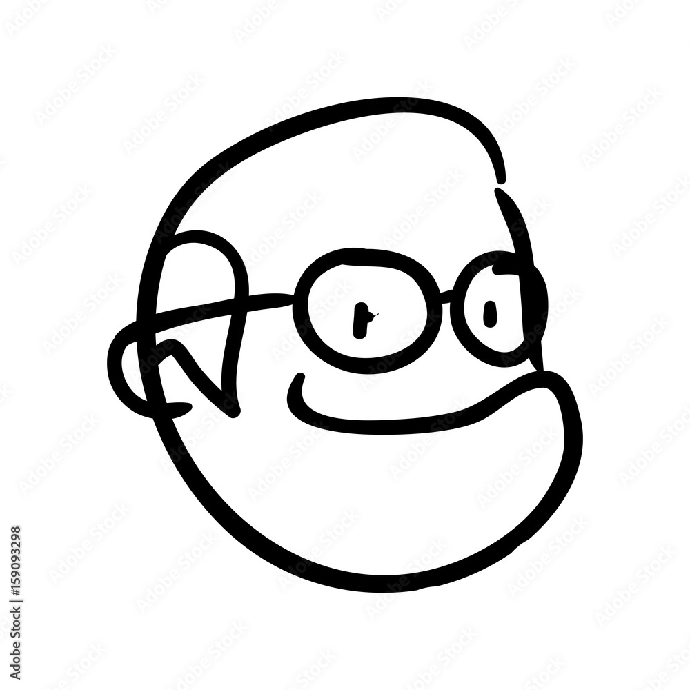 Grandfather doodle draw icon vector illustration graphic design Grandfather doodle draw icon vector illustration graphic design