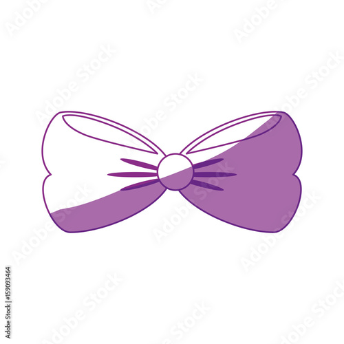 decorative bow icon over white background vector illustration