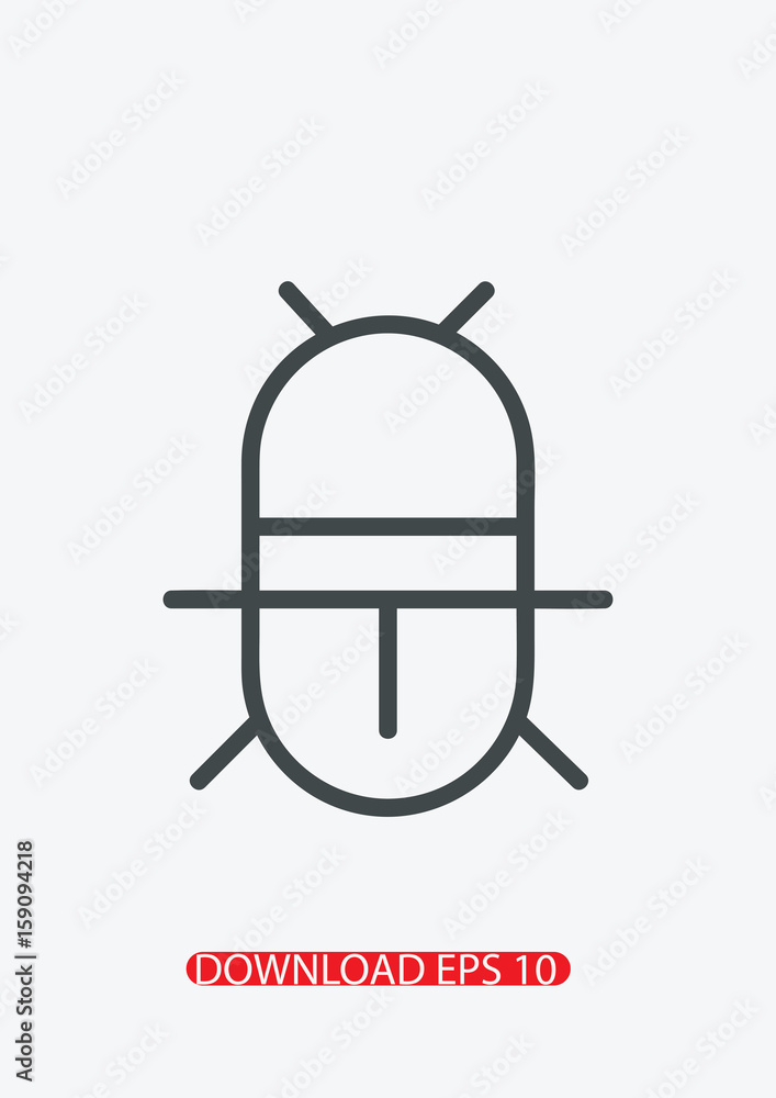 Bug icon, Vector Bug icon, Vector