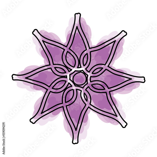 watercolor purple flower cartoon vector graphic design