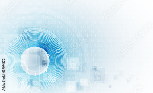 Cyber security and information or network protection. Future technology web services for business and internet project
