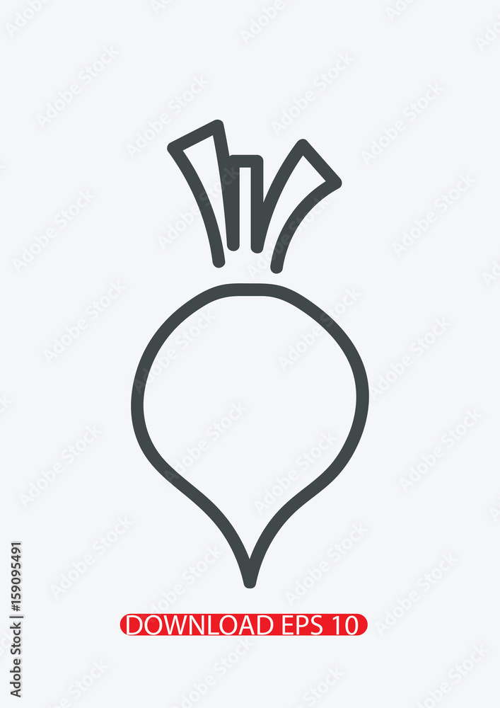 Obraz premium Beetroot icon, Vector