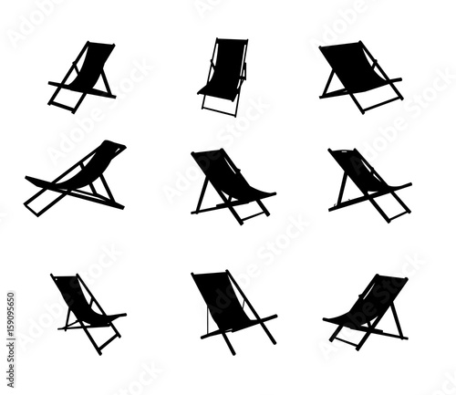 Sunbed Icon Set