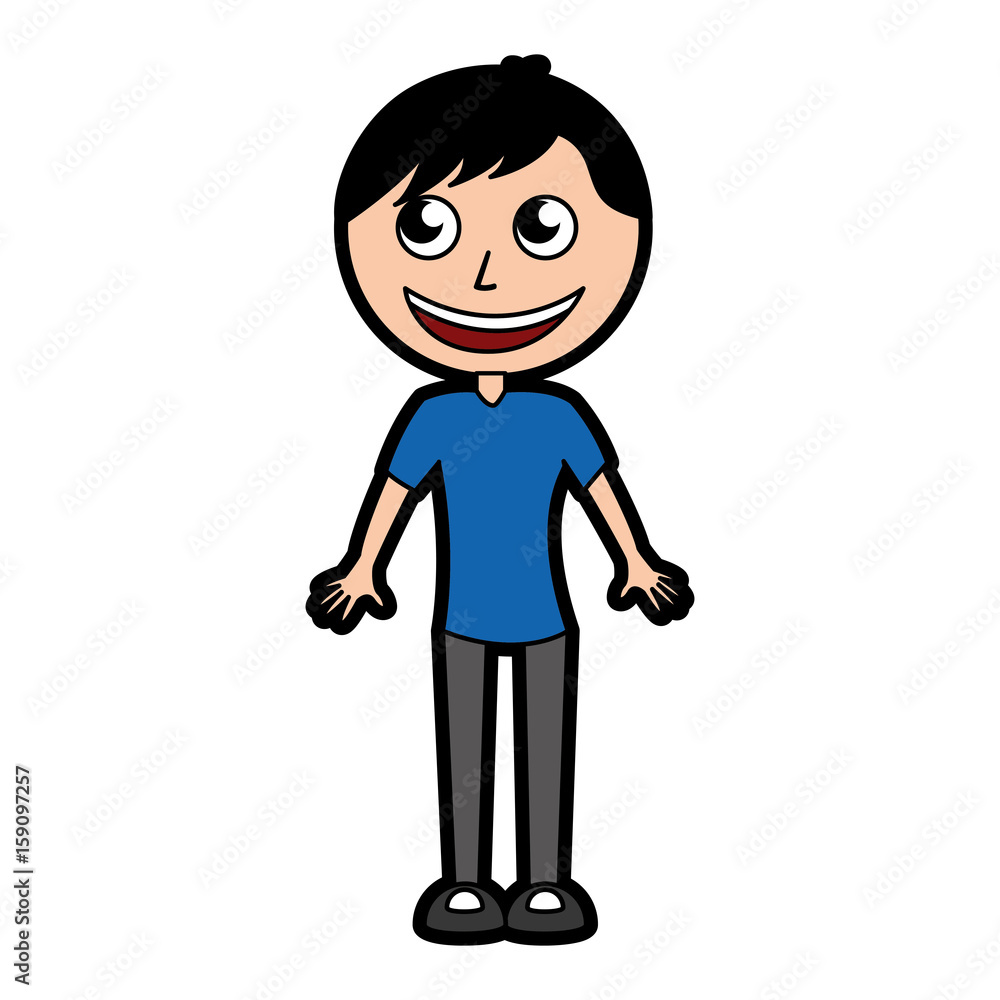 cute blue body man cartoon vector graphic design cute blue body man cartoon vector graphic design