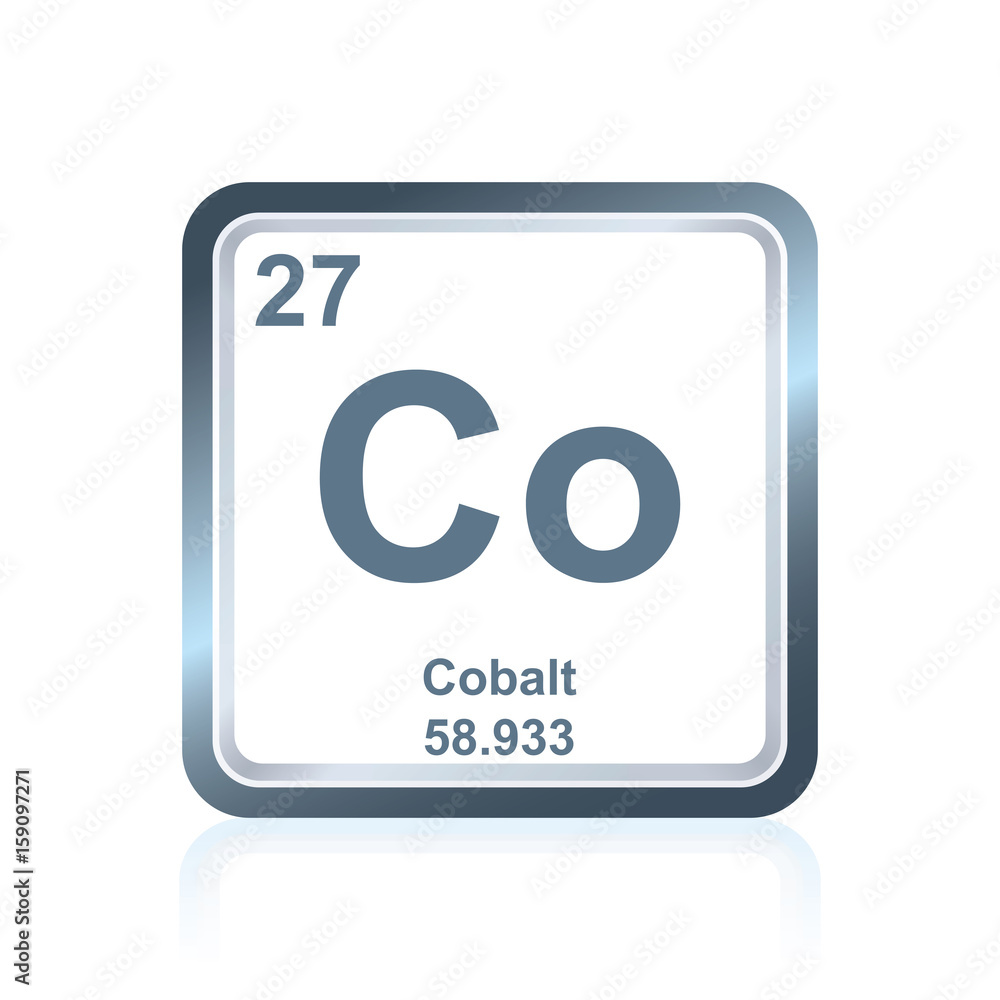 Chemical element cobalt from the Periodic Table Chemical element cobalt from the Periodic Table