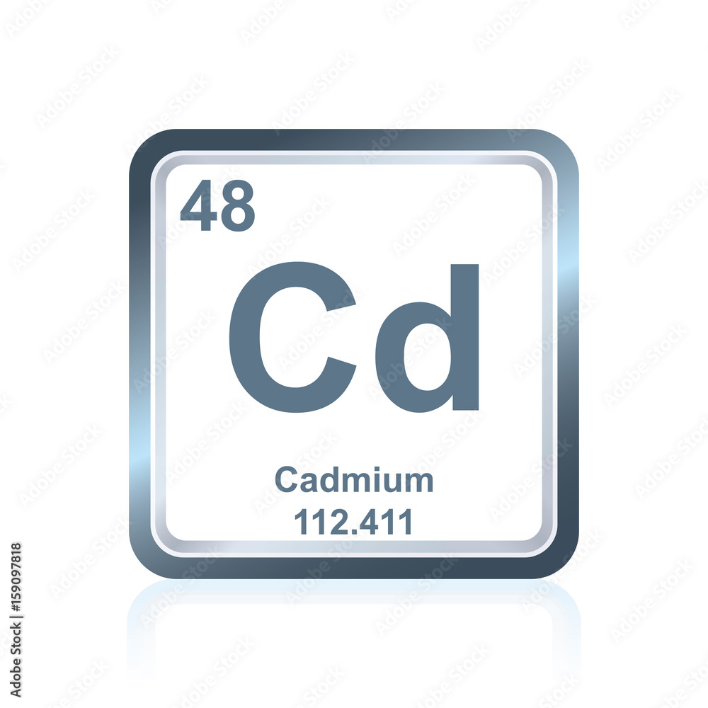 Chemical element cadmium from the Periodic Table Chemical element cadmium from the Periodic Table