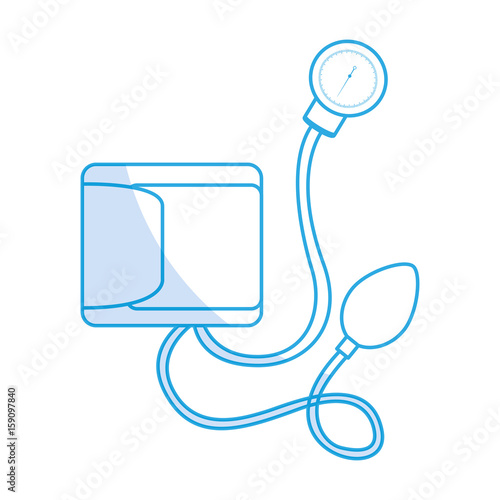 shadow blue blood plessure apparatus cartoon vector graphic design